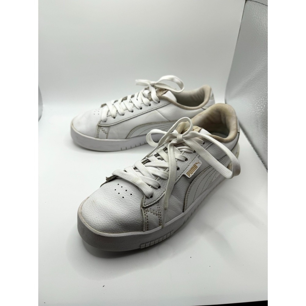 Puma Court 403456-30 Womens 7.5 Sneaker White Leather Low Top‎ Running Shoes